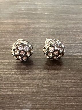 Pavé Crystal Ball Stud Earrings